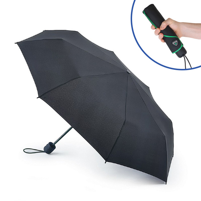 Fulton Hurricane Performance Men's Black Compact Umbrella