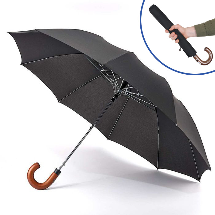Fulton Magnum Black Men s Wind Resistant Auto Compact Umbrella