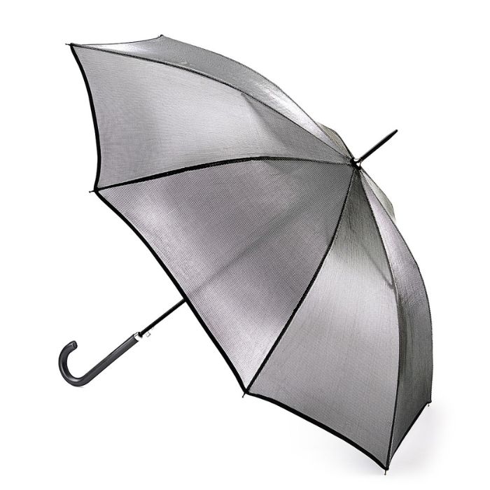 Fulton Kew Silver Iridescent Automatic Luxury Ladies Walking Umbrella