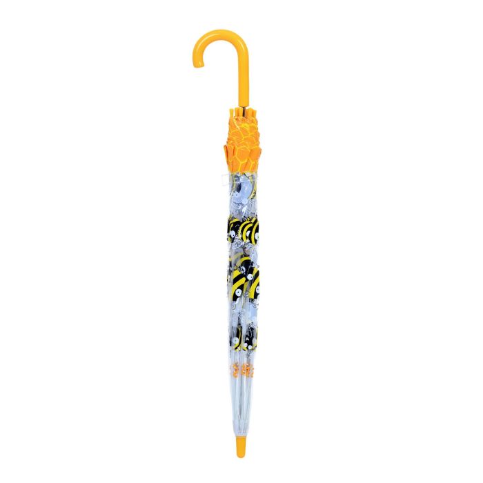 ThreeH Kinderen Doorzichtige Bubbelparaplu Automatische Opening 8 Glasvezel Ribben met een Gemakkelijke Grip Handgreep Transparante Koepelparaplu, roze, Eén maat