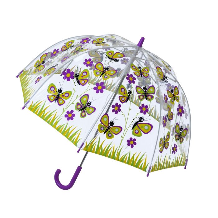 Soake Bugzz Kids' Clear Butterfly Umbrella | Umbrellas.co.uk
